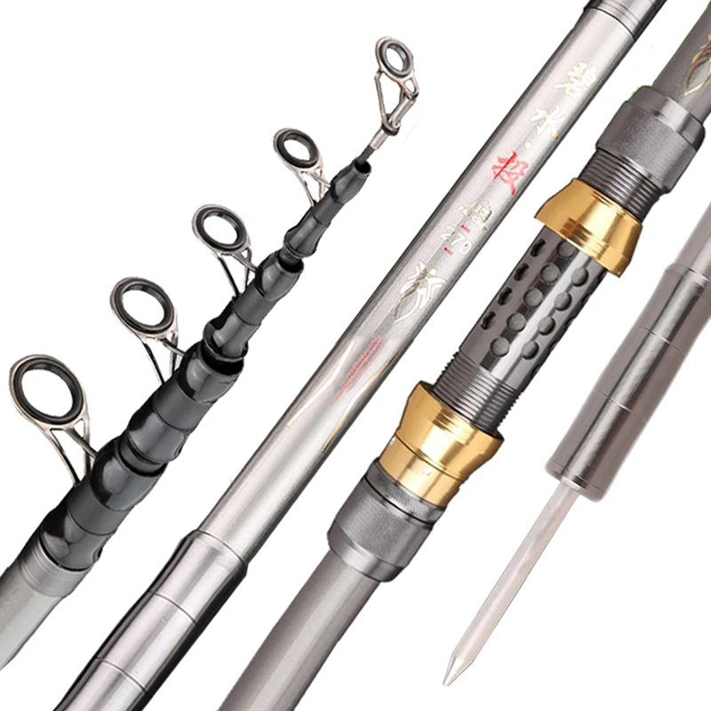 Fishing Rod Surf - 1,8M-3,6M Superharte Teleskop-Spinnruten Ultraleichte Weitwurf-Ruten für