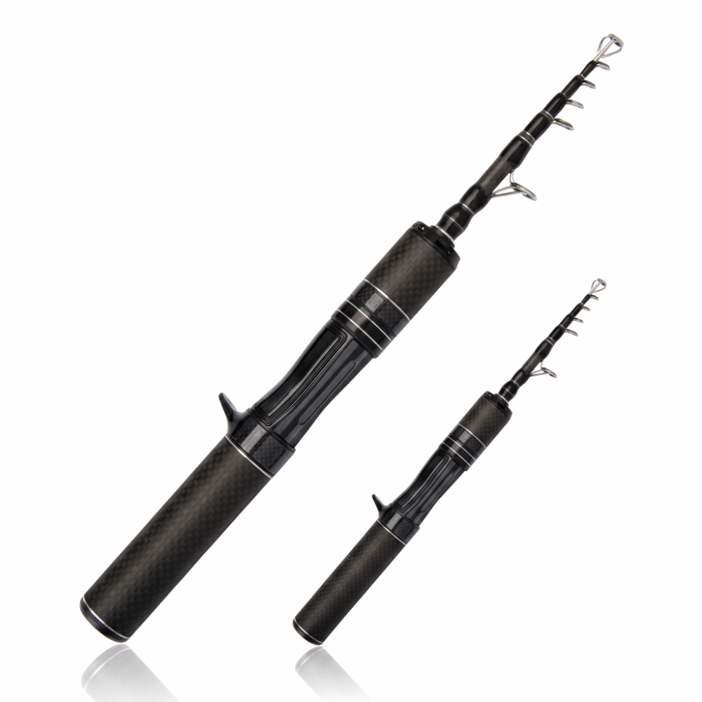 Fishing Rod Tip Replacement - Teleskop-Angelrute mit Carbon-Griff, 1,5m Länge, 1,8m