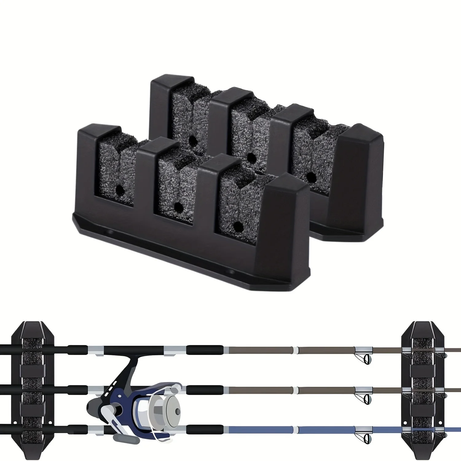 2 Stück Angelrutenhalter, 3-Ru – Fishing Rod Rack Bewertung und Preis