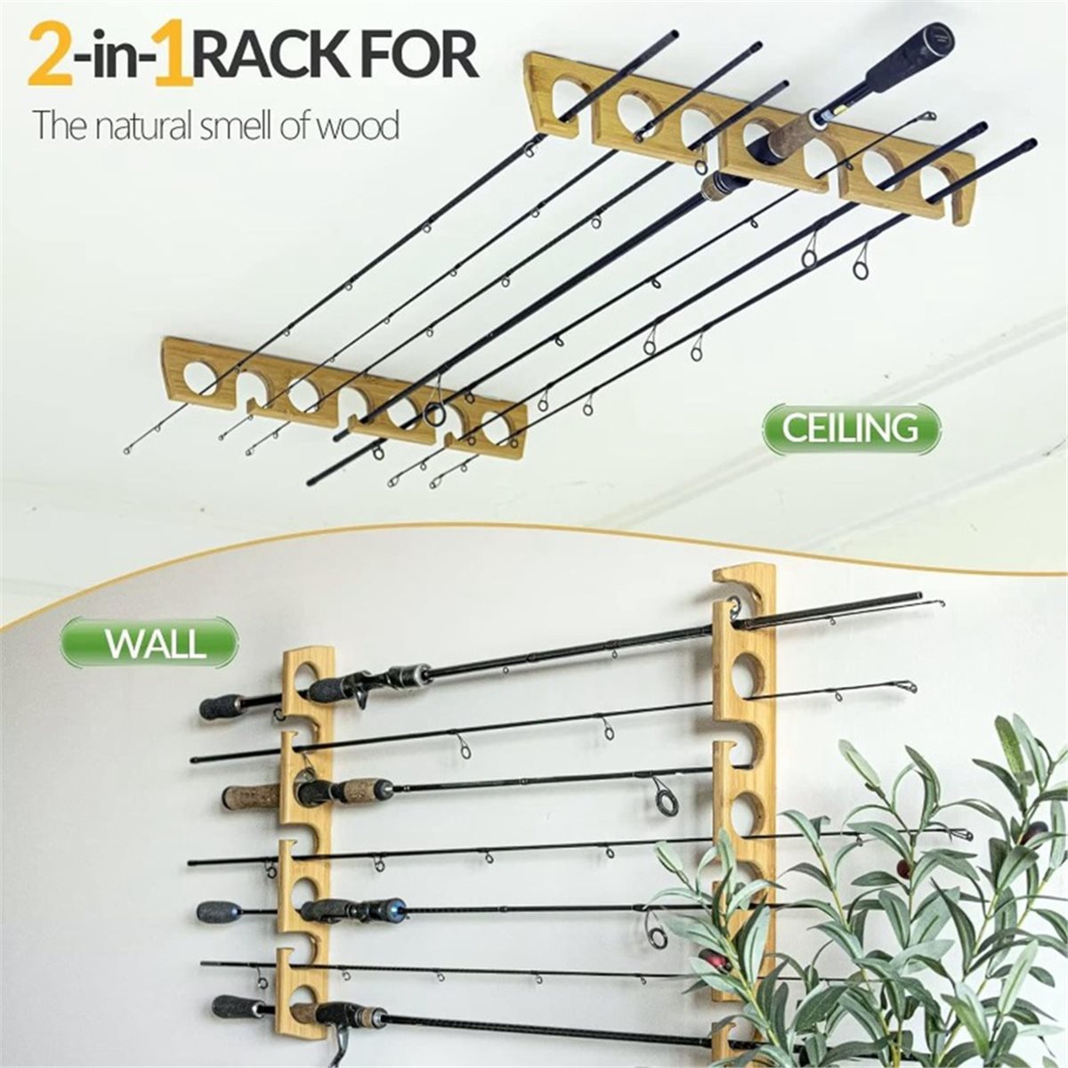 Neu eingetroffen: Wandmontiert – Fishing Rod Rack Bewertung und Preis